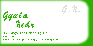 gyula nehr business card